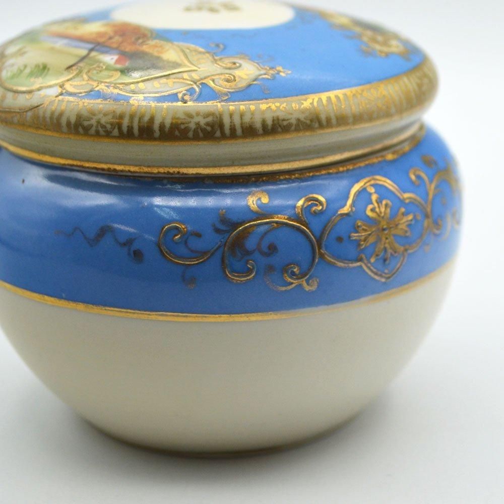 オールドノリタケ Noritake フミドール 葉巻入れ 壺 小物入れ アンティーク雑貨｜Noritake オールドノリタケ｜小物入れ
