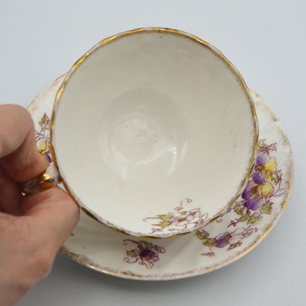 アンティーク食器|メーカー不明|花柄|パンジー|一部ハンド アンティーク食器|メーカー不明|花柄|パンジー|一部ハンド