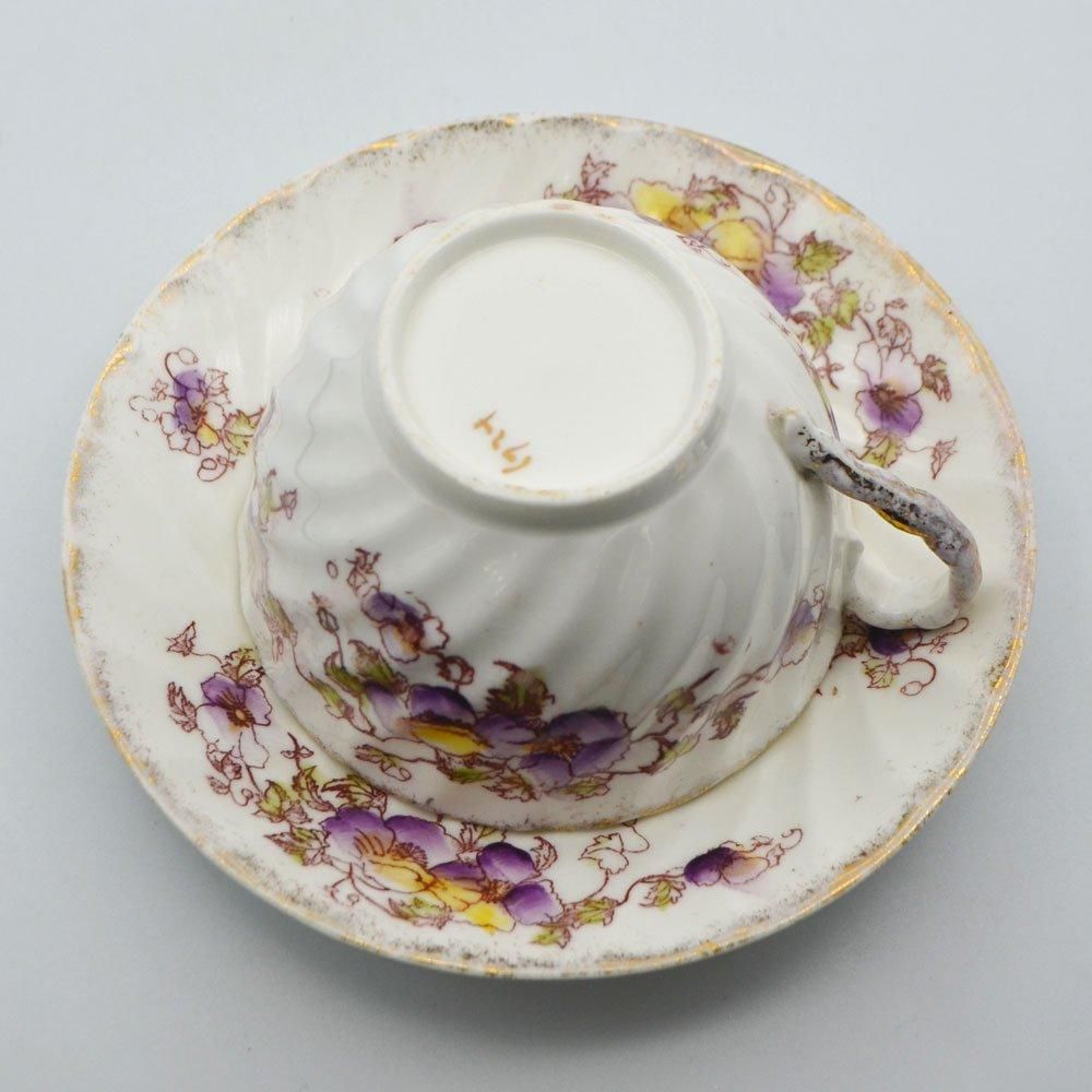 アンティーク食器|メーカー不明|花柄|パンジー|一部ハンド アンティーク食器|メーカー不明|花柄|パンジー|一部ハンド