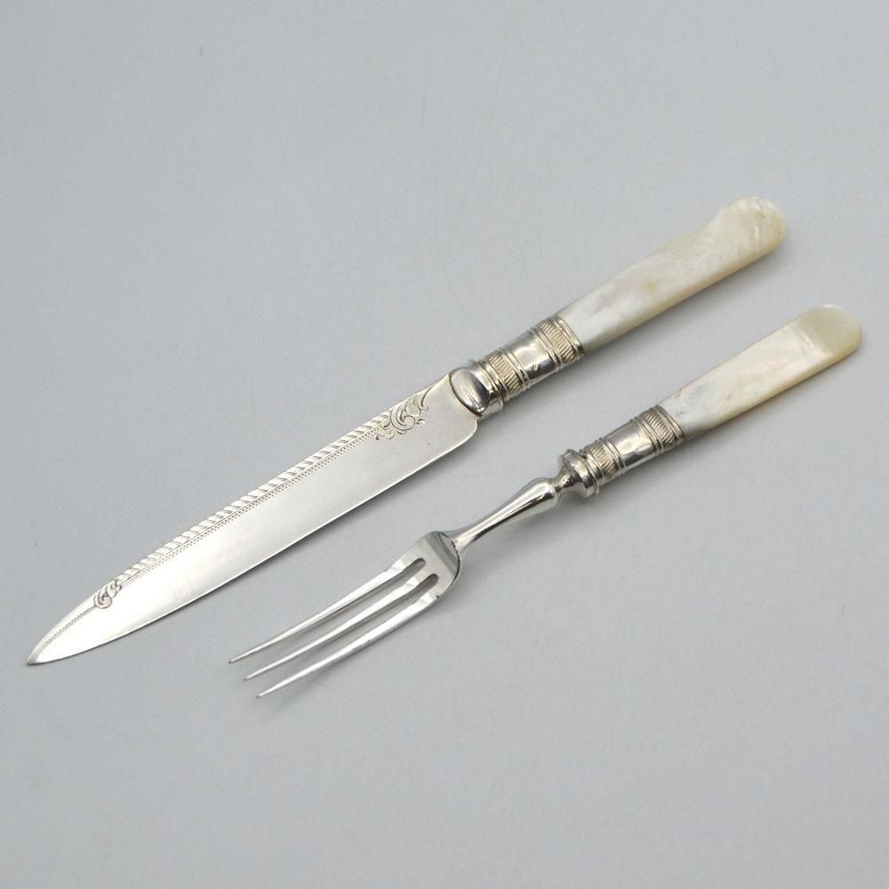 アンティーク カトラリー ナイフ フォーク セット EP シルバープレート