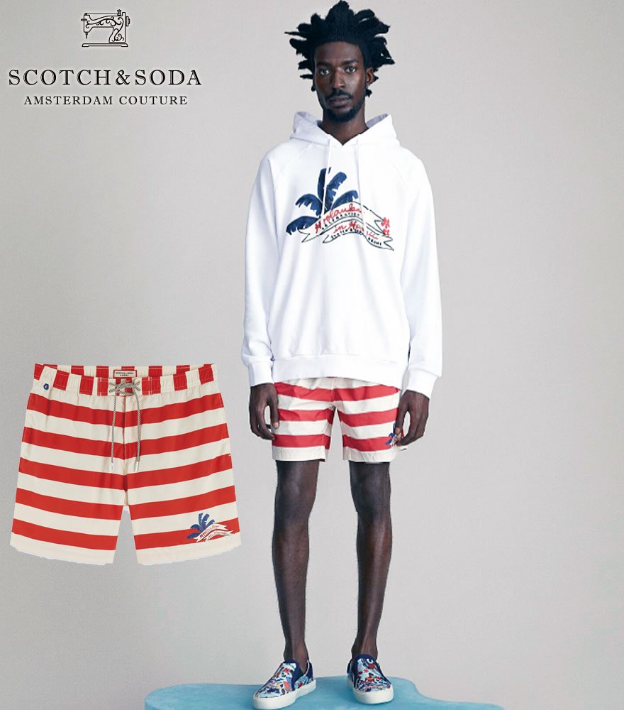 SCOTCH&SODA/スコッチ&ソーダ　Mid-length Surf Short With Small Printed Artwork　292-18612 【155129】