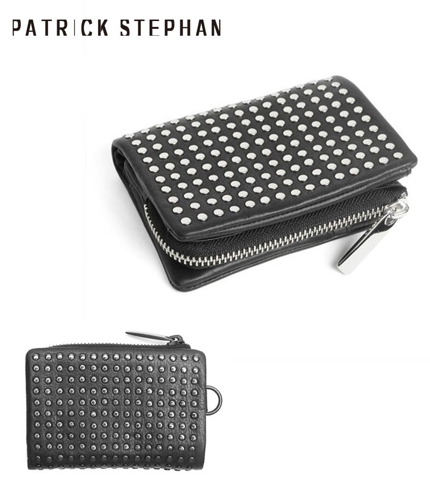 PATRICK STEPHAN/パトリックステファン　ショートウォレット　Leather micro wallet 'all-studs' 2　全2色
