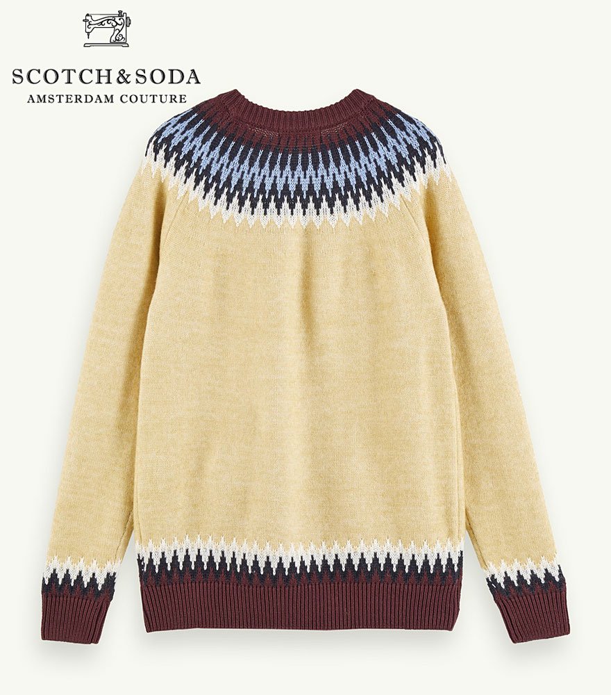 SCOTCH&SODA/スコッチ&ソーダ ニットセーター Wool-blend artwork