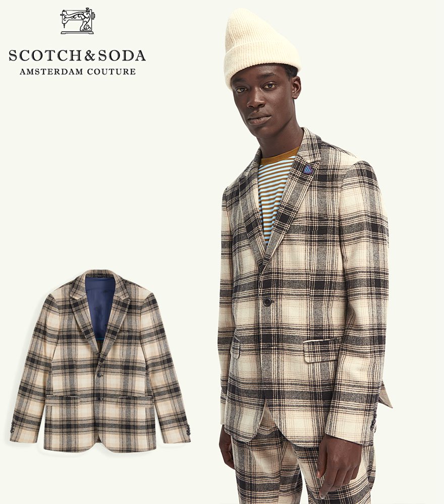 SCOTCH&SODA/スコッチ&ソーダ　テーラードジャケット　Classic single-breasted neps wool-blend
blazer　292-21709 【158332】　