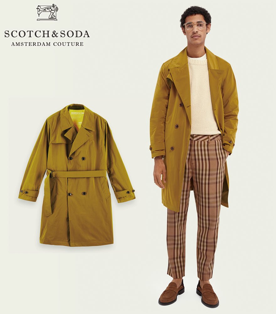 SCOTCH&SODA/スコッチ&ソーダ　トレンチコート　Double-breasted long trench coat　292-31103 【160665】