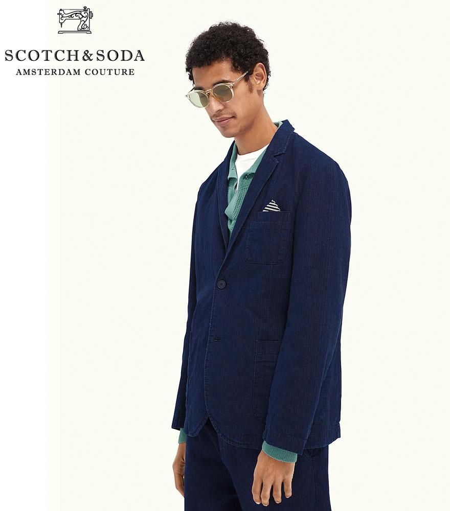 SCOTCH&SODA/スコッチ&ソーダ デニムテーラードジャケット Indigo cotton-linen blend blazer 292-31700【159573】 - FLAGS Online/フラッグス オンライン SCOTCH&SODA/スコッチ&ソーダ デニムテーラードジャケット Indigo cotton-linen blend blazer 292-31700【159573】 - FLAGS Online/フラッグス オンライン