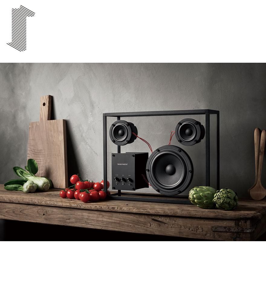 音楽をインテリアに TRANSPARENT SPEAKER/トランスペアレント