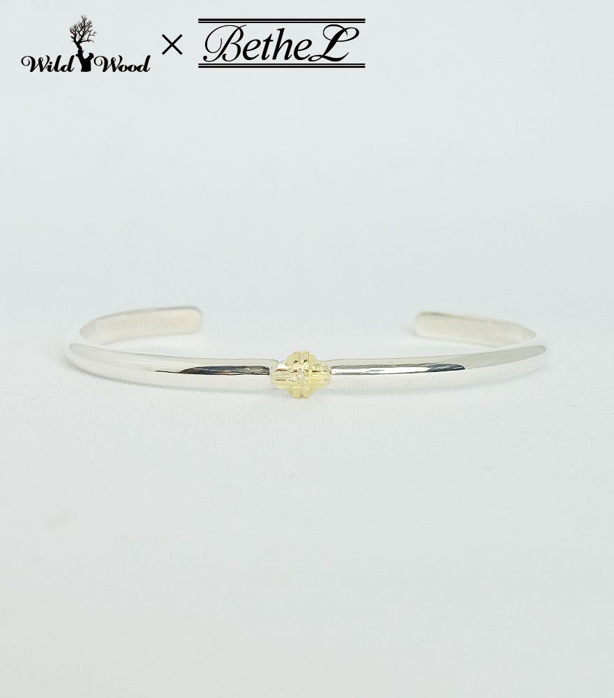 WILD WOODBetheLK18 CROSS DIAMOND  SILVER 饦 BANGLE