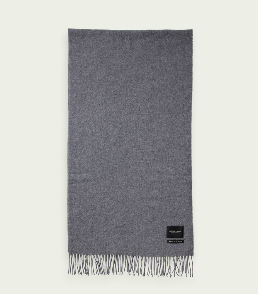 SCOTCH&SODA/スコッチ&ソーダ Fringed woven wool scarf マフラー