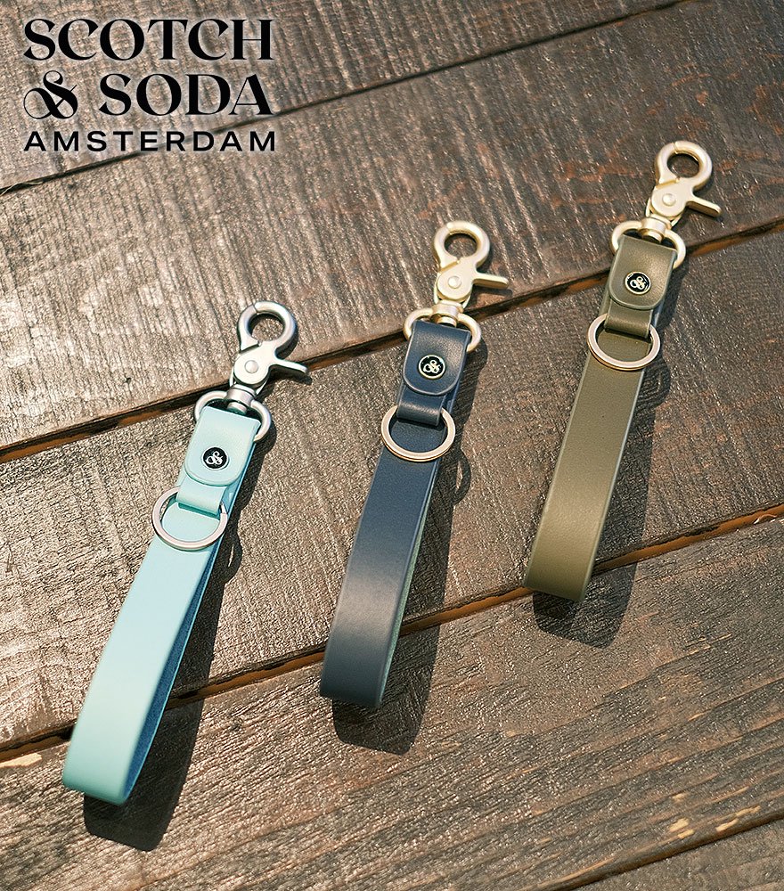 SCOTCH&SODA/スコッチ&ソーダ　レザーストラップ キーホ...