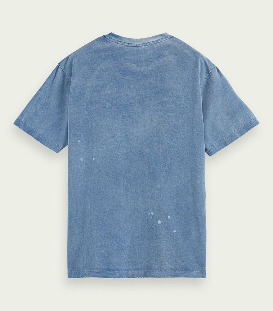“Scotch & Soda” チェストアートワークプリントTシャツ Blue Chest artwork regular t-shirt – Scotch & Soda Amsterdam