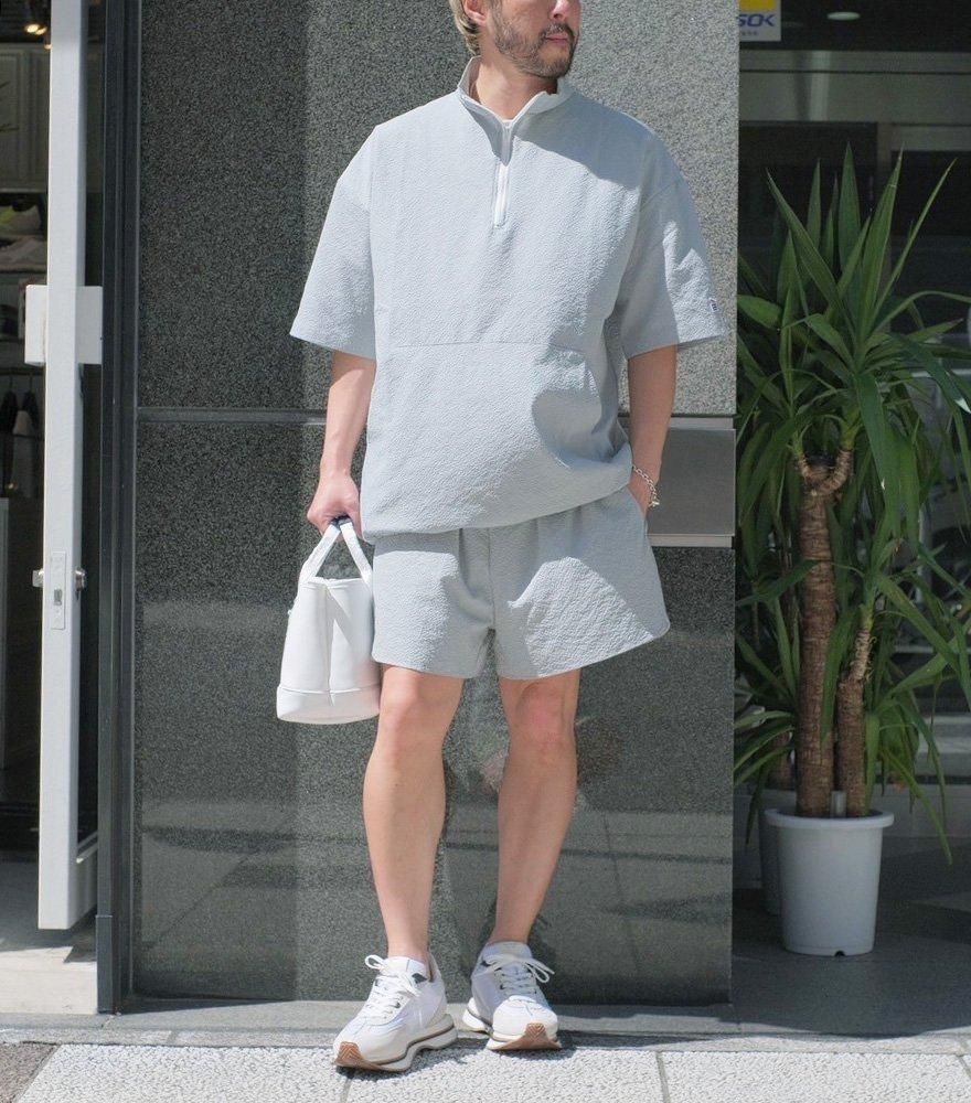 Re:Product/リプロダクト ハーフジップシアサッカーセットアップ