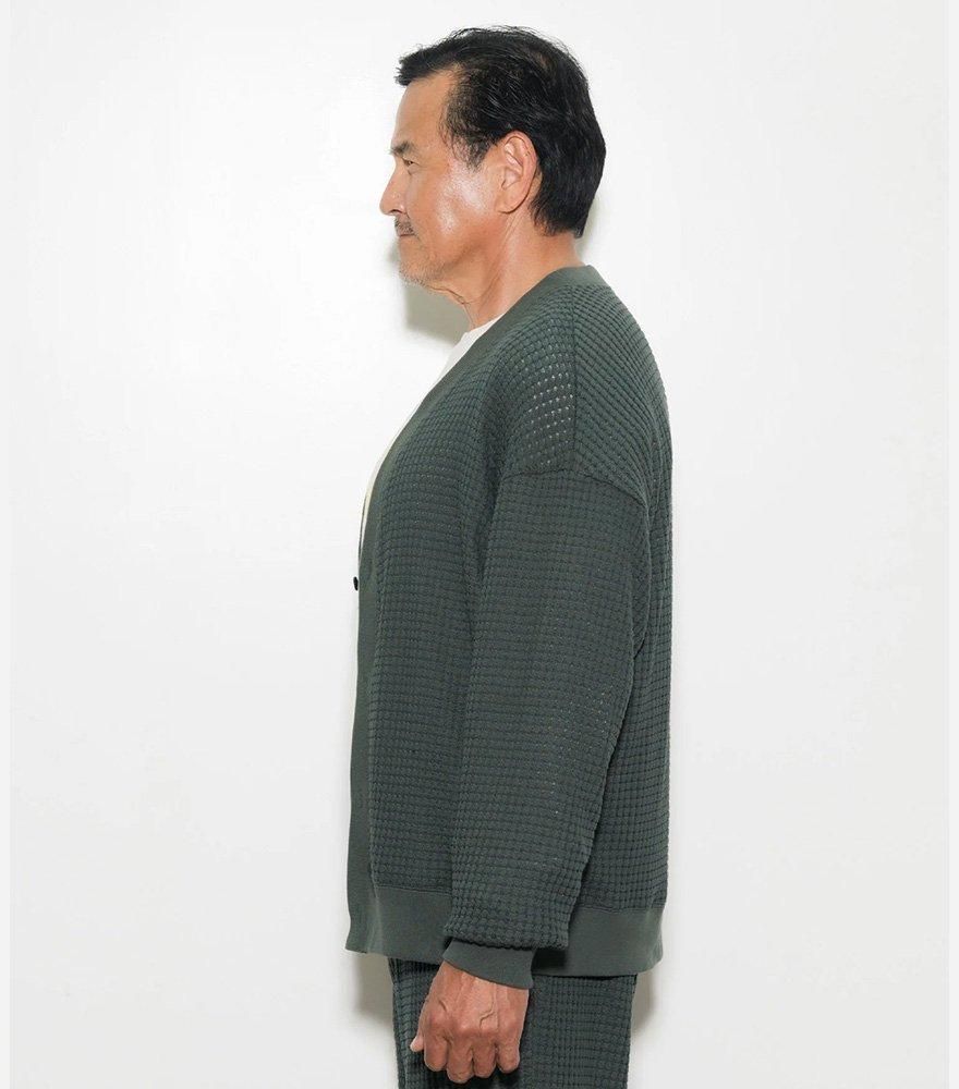 SEAGREEN | ビッグワッフルカーディガン - FLAGS Online SEAGREEN | ビッグワッフルカーディガン - FLAGS Online