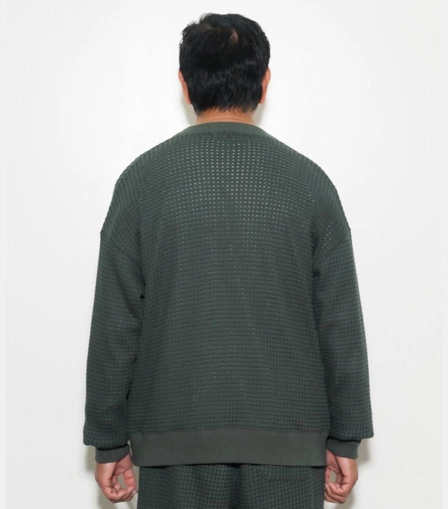 SEAGREEN | ビッグワッフルカーディガン - FLAGS Online SEAGREEN | ビッグワッフルカーディガン - FLAGS Online