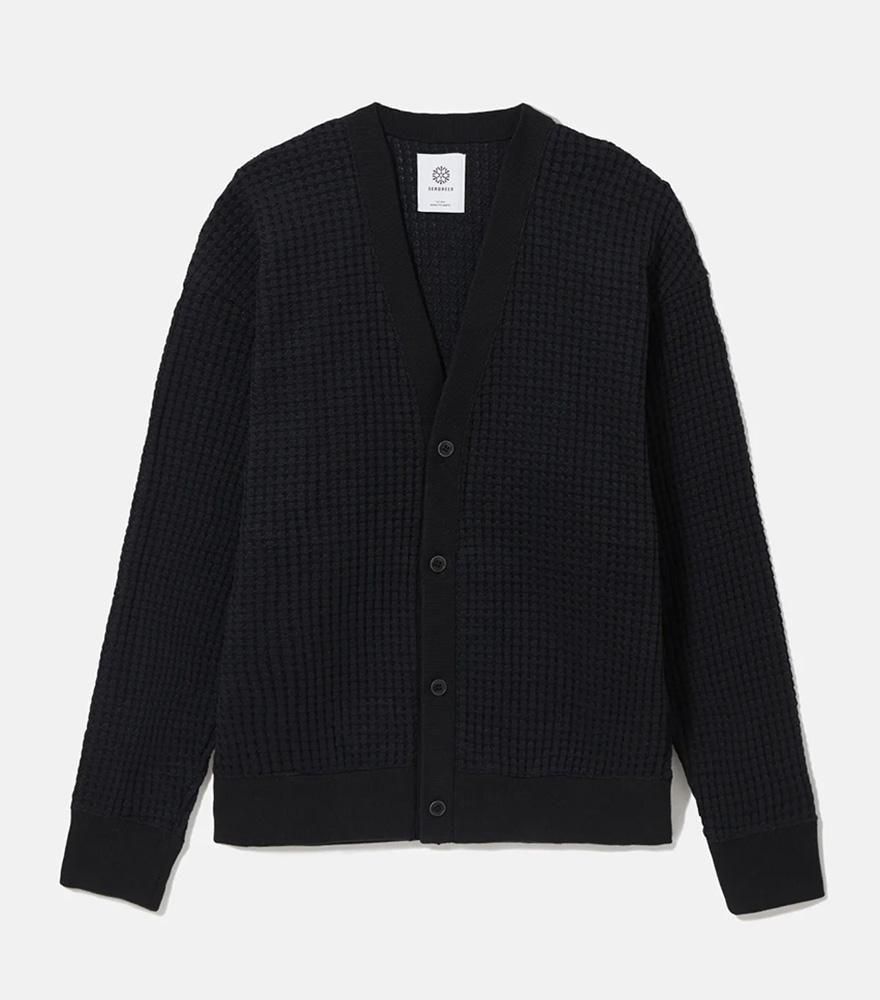 <img class='new_mark_img1' src='https://img.shop-pro.jp/img/new/icons14.gif' style='border:none;display:inline;margin:0px;padding:0px;width:auto;' />SEAGREEN/꡼BIG WAFFLE CARDIGANBLACK