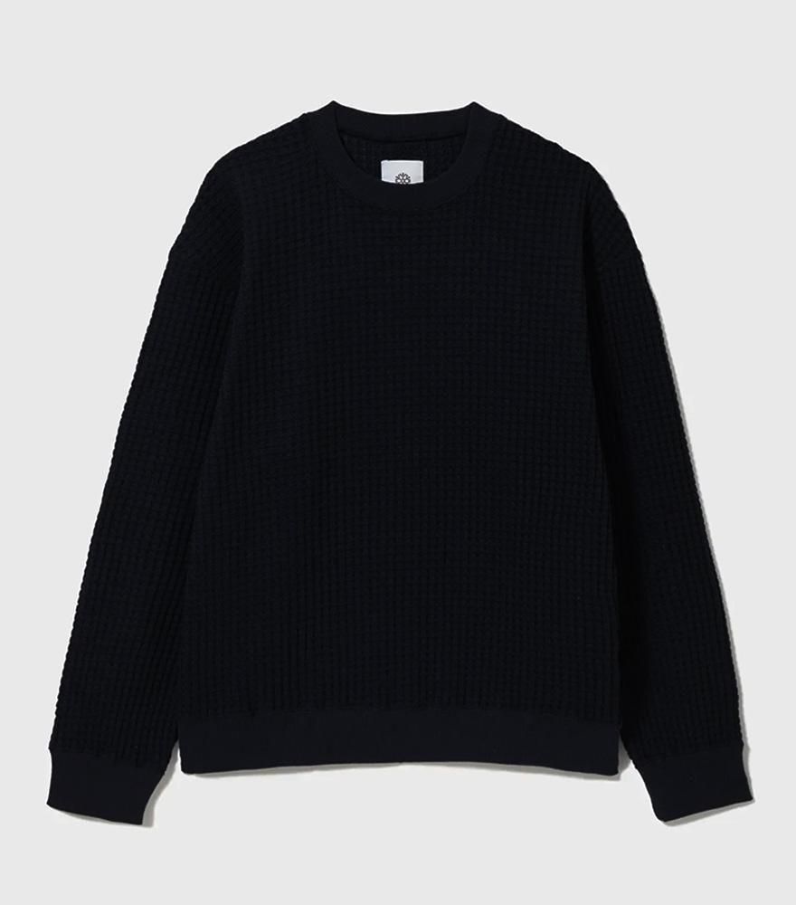 <img class='new_mark_img1' src='https://img.shop-pro.jp/img/new/icons14.gif' style='border:none;display:inline;margin:0px;padding:0px;width:auto;' />SEAGREEN/꡼BIG WAFFLE PULLOVERBLACK