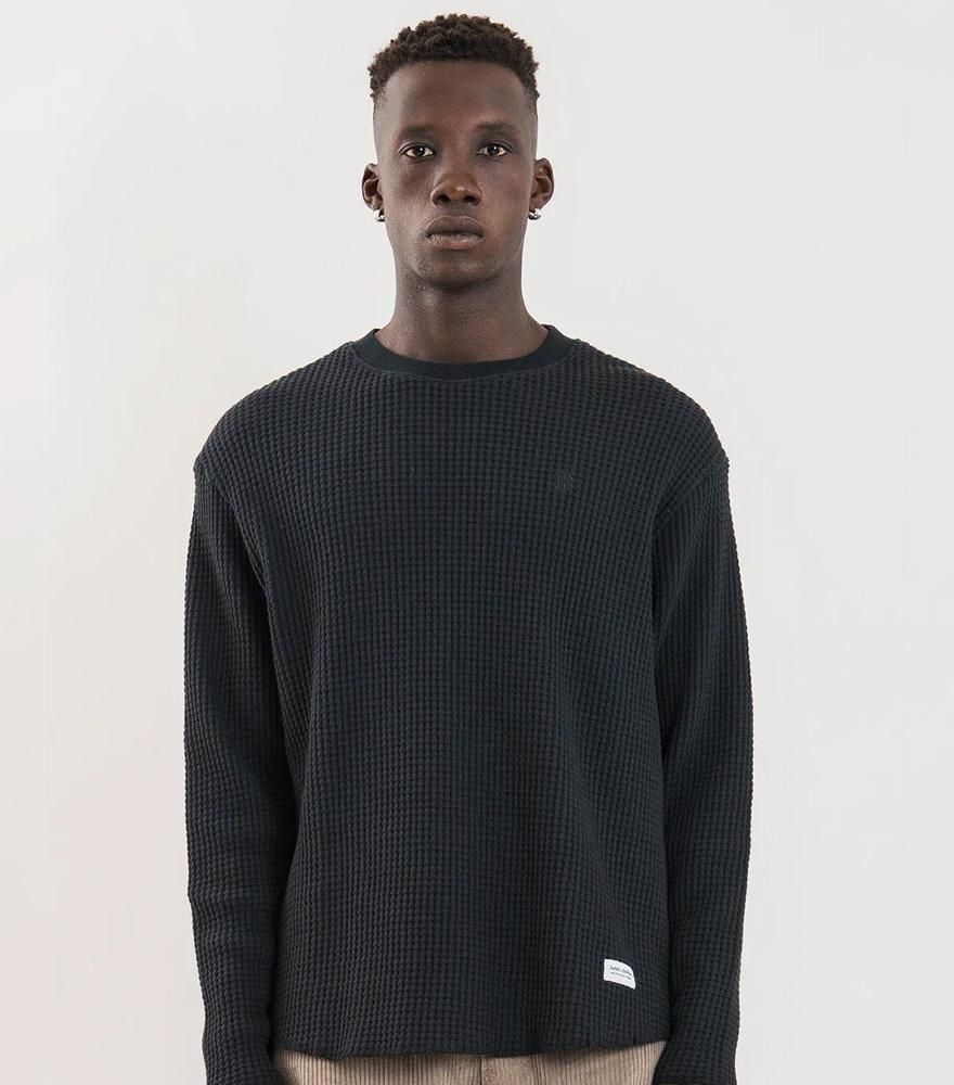 <img class='new_mark_img1' src='https://img.shop-pro.jp/img/new/icons14.gif' style='border:none;display:inline;margin:0px;padding:0px;width:auto;' />BANKS JOURNAL/バンクス ジャーナル カットソー PRESTON BIG WAFFLE:ブラック