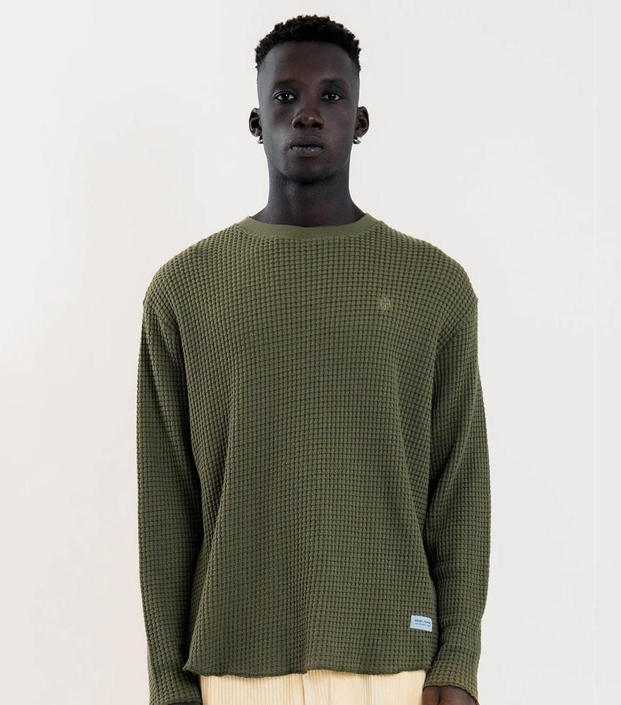 <img class='new_mark_img1' src='https://img.shop-pro.jp/img/new/icons14.gif' style='border:none;display:inline;margin:0px;padding:0px;width:auto;' />BANKS JOURNAL/バンクス ジャーナル カットソー PRESTON BIG WAFFLE:カーキ