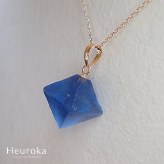 【 Heuroka 】ブルーフローライト / Necklace / K18YG
