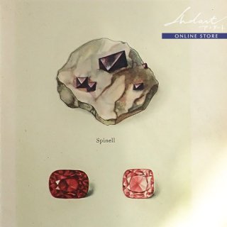 【 Andart 】 鉱物の図版-Spinell, Chrysolith-尖晶石, 橄欖石