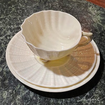 【 Andart 】 Belleek / Neptune / カップ&ソーサー ( トリオ ) A