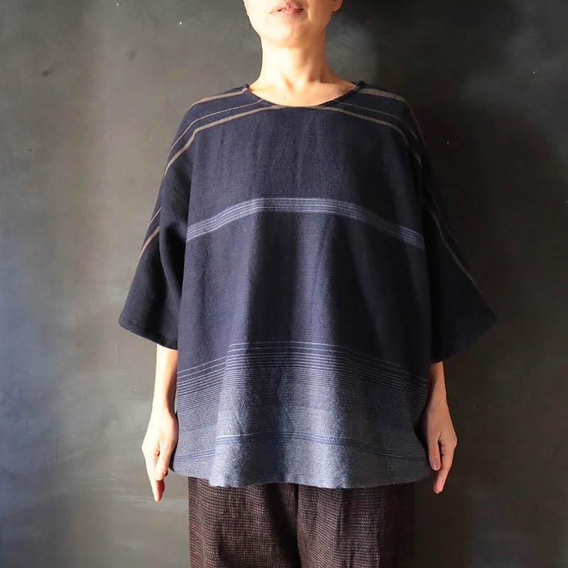tamaki niime 染めあそび fuwa-T half tamaki niime fuwa-T HALF SLEEVES （ウール） - copse | good