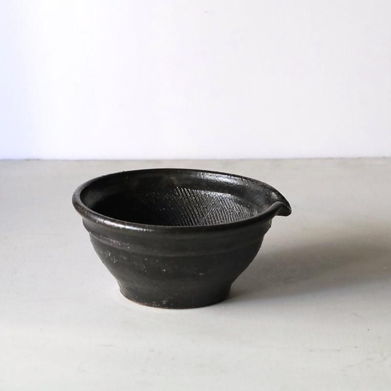 八木橋昇 黒釉 すり鉢 4寸 - copse | good home good taste good