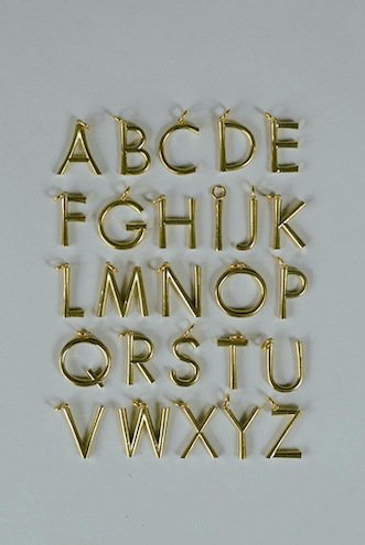 ALPHABET CHARM BRASS