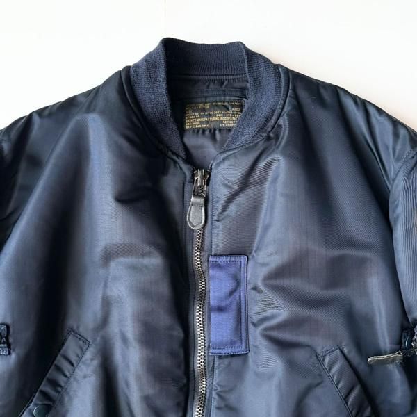 1990's 『BRENTS』 MA-1 FLIGHT JACKET NAVY (L) - JENCO 1990's 『BRENTS』 MA-1 FLIGHT JACKET NAVY (L) - JENCO