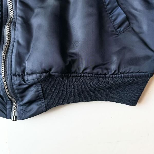 1990's 『BRENTS』 MA-1 FLIGHT JACKET NAVY (L) - JENCO 1990's 『BRENTS』 MA-1 FLIGHT JACKET NAVY (L) - JENCO
