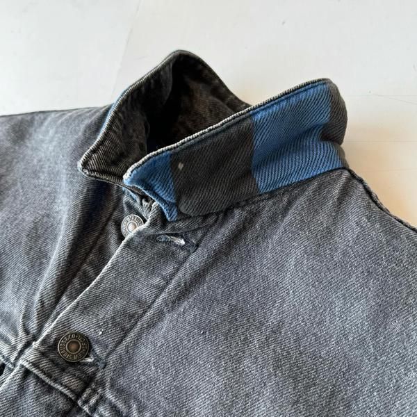 1990's 『LEVI'S』70707 “e” BLACK DENIME TRUCKER JACKET 18(XS
