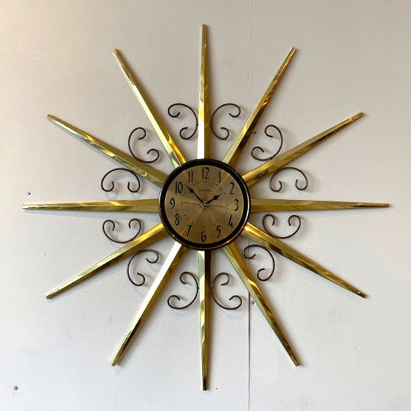 1950's  PHINNEY WALKERSUNBURST CLOCK