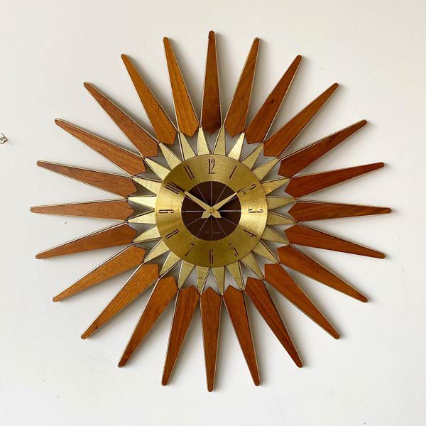 1970's SETH TORMAS SUNBURST CLOCK