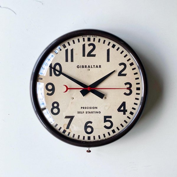 1960's GIBRALTAR SCHOOL CLOCK