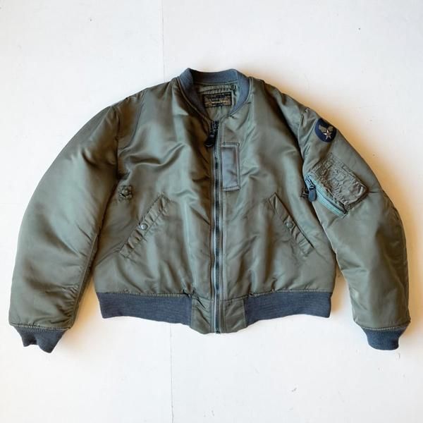 1990's BRENTS MA-1  JACKET GREEN (L)