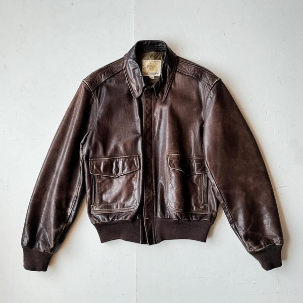 1970's GOLDEN BEAR A-2 TYPE LEATHER JACKET (42)