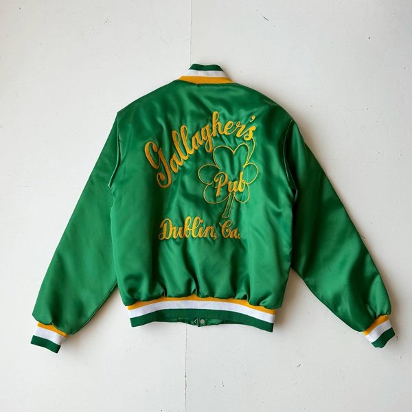 1980's SWING STARSATIN JACKET GREEN (M)