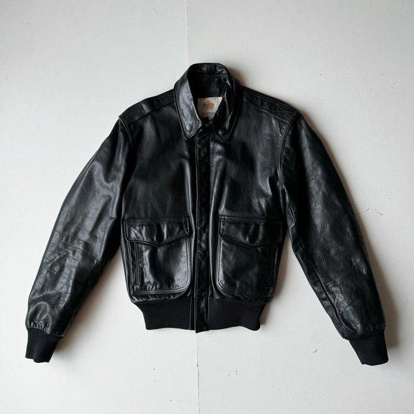 1970〜80's 『GOLDEN BEAR』 A-2 TYPE LEATHER JACKET BLACK (38 1970〜80's 『GOLDEN BEAR』 A-2 TYPE LEATHER JACKET BLACK (38