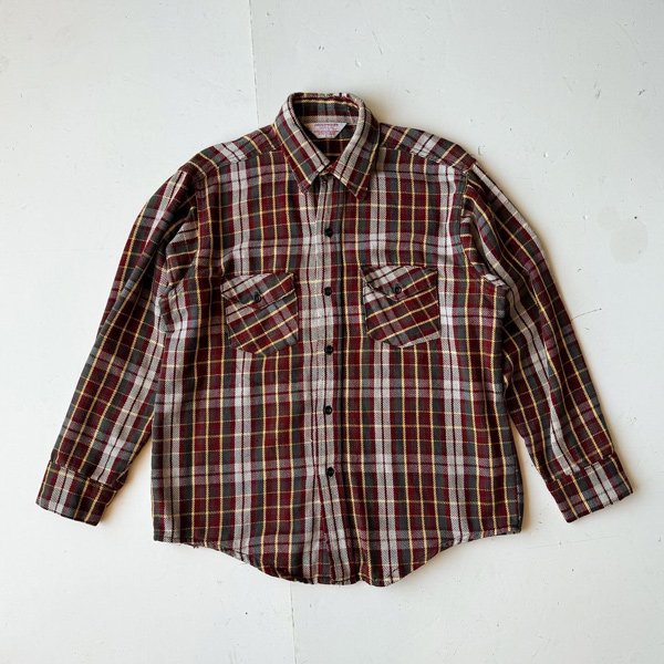 1980's FROSTPROOFCOTTON HEAVY FLANNEL CHECK SHIRTS (L)