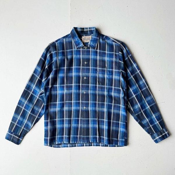 1960's 『OLD KENTUCKY』 OPEN COLLAR CHECK SHIRT (ABOUT S〜M 1960's 『OLD KENTUCKY』 OPEN COLLAR CHECK SHIRT (ABOUT S〜M