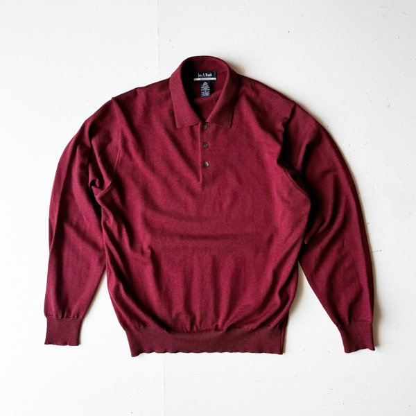 1990's JOS.A.BANKWOOL POLOKNIT M