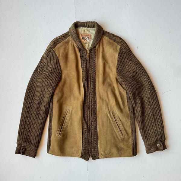 1960's 『CRESCO』 NUBACK × KNIT JACKET 40(M)