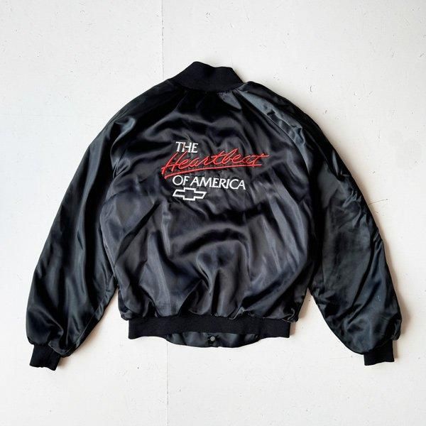 1980's 『DVB』SATIN JACKET BLACK S (M)