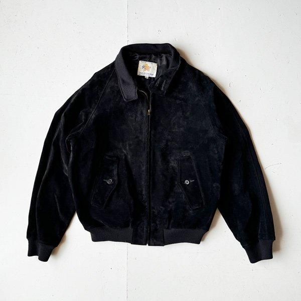 1970〜80's 『GOLDEN BEAR』BLACK SUEDE HARRINGTON JACKET 40 (M)