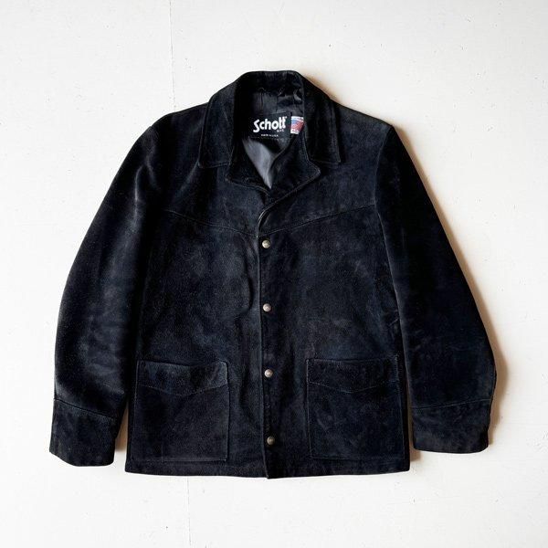 1980's 『SCHOTT』 SUEDE LUNCH COAT BLACK 40 (M〜L)