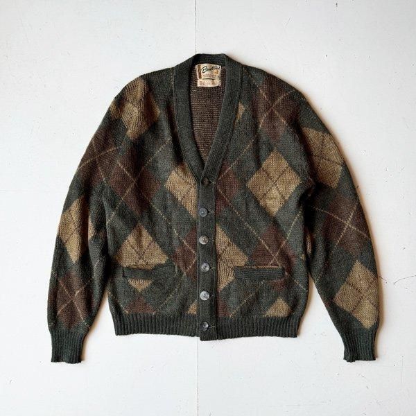1960's 『BRENTWOOD』 WOOL CARDIGAN S (M) 