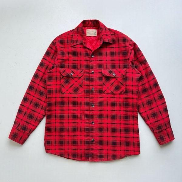 1980's SEARSFLANNEL CHECK SHIRTS LINER QUILTING SIZE ɽʥM〜L)