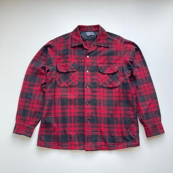 1960's PENDLETON WOOL BOARD SHIRT SIZE M