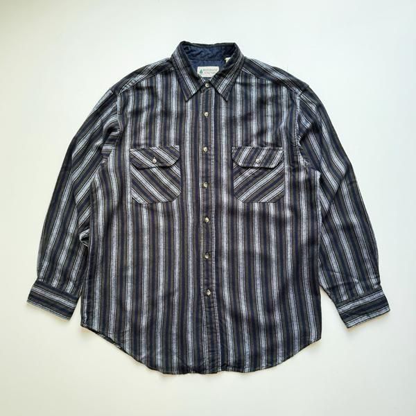 1980's NORTHWEST TERRITORYACRYLIC STRIPE SHIRTS SIZE LARGE (L〜XL)