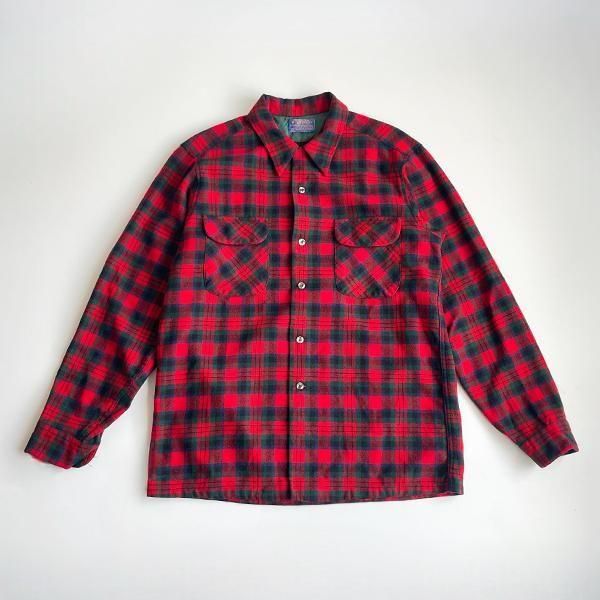 1970's PENDLETON WOOL BOARD SHIRT SIZE L